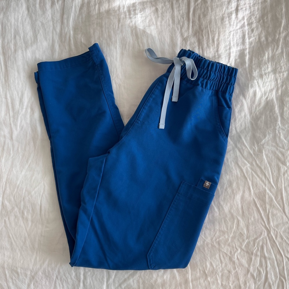 Figs Royal blue high waisted scrub pants